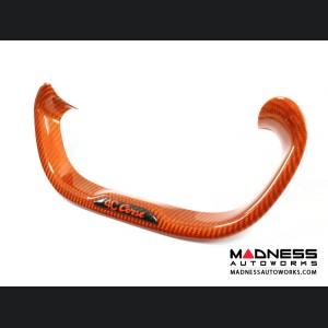 Alfa Romeo 4C Steering Wheel Trim - Carbon Fiber - Lower Trim Piece - Orange Candy